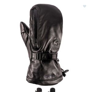 Swany legend, black, leather mittens size small